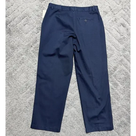 LL BEAN Women 10 Pet Blue Indigo Favorite Fit Chino Pants Wrinkle Resistant NWT - Picture 2 of 8